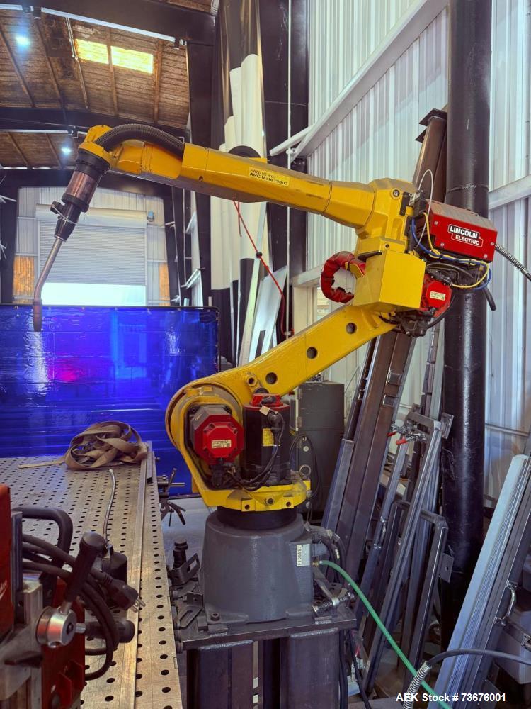 Used FANUC ARC Mate 120iC Robotic Arc Welding System with Lincoln Electric Power Wave i400