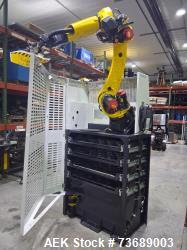 Used AWR Automatic Machine Tending Robotic Cell Model DC-2 with Fanuc M-20iD/25 Robot – Automated CNC Machine Loading System