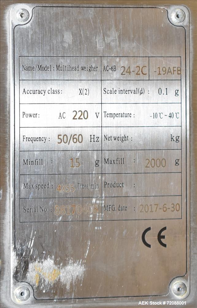 Used- XtraVac Multihead Combination Scale, Model AC-6B 24-2C.