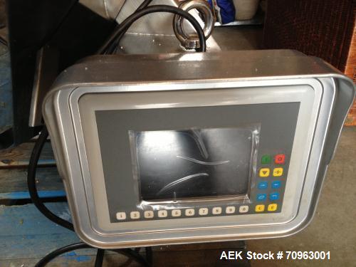 Used Combi Scale 10 Head Scale.  Stainless steel smooth bucket.  Rated up to 140 cycles per mnute.  Includes controls.