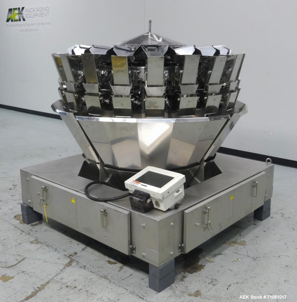 Used- Ishida Model CCW-DZ-220W-D/20-WP, 20 Head Computer Weigher