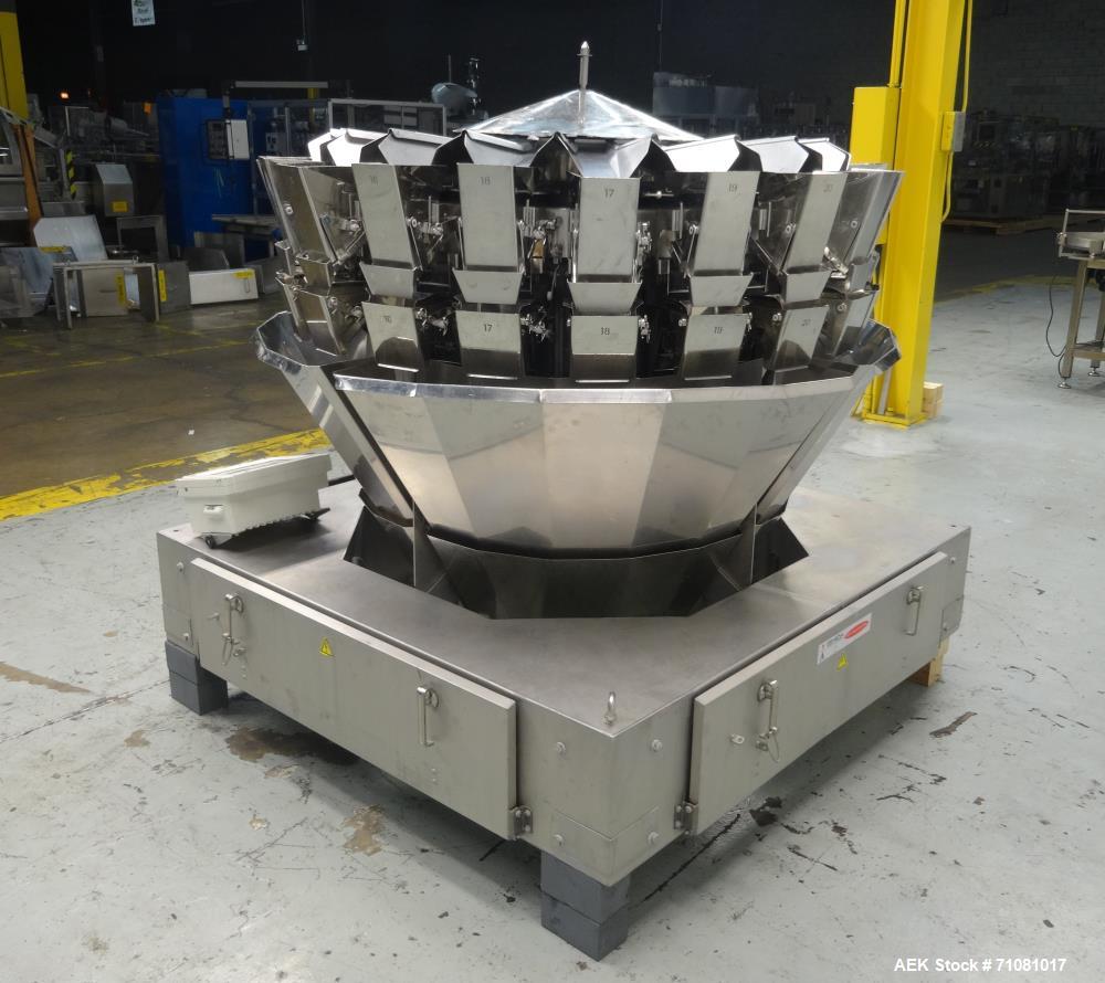 Used- Ishida Model CCW-DZ-220W-D/20-WP, 20 Head Computer Weigher