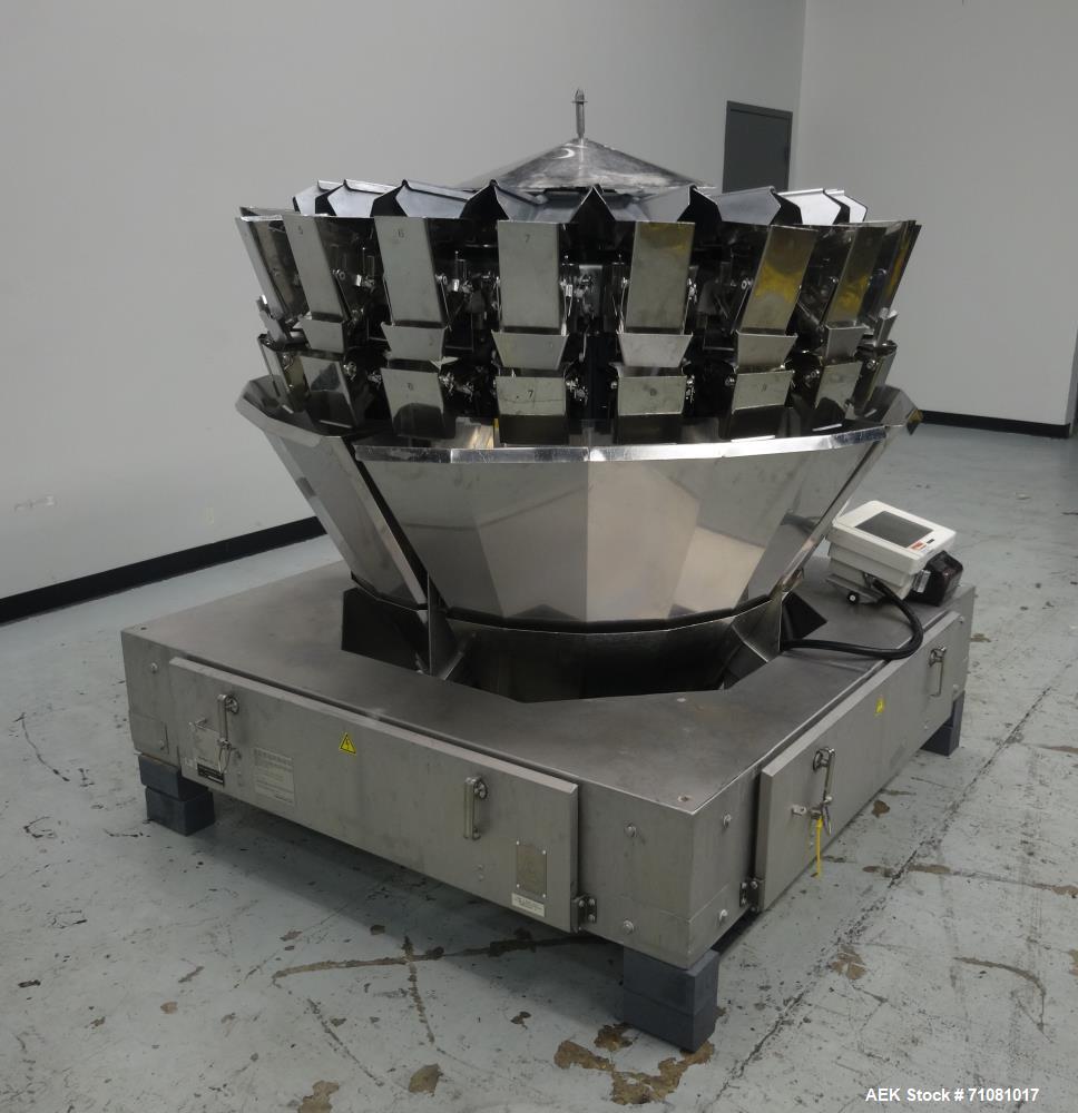 Used- Ishida Model CCW-DZ-220W-D/20-WP, 20 Head Computer Weigher