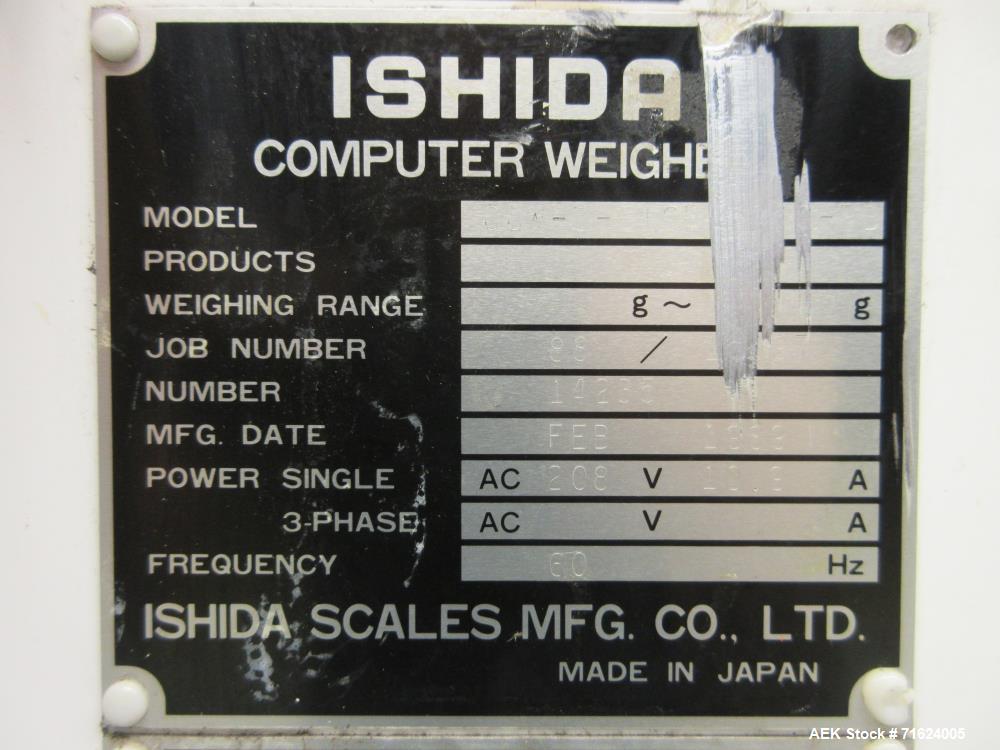 Used Ishida Model CCW-EZ-216 / 30 16 Head Smooth Bucket Combination Scale