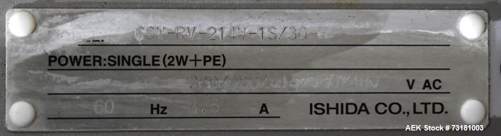 Used Ishida CCW-RV-214W-1S/30-H Combination Scale – 140 WPM, Parts Machine