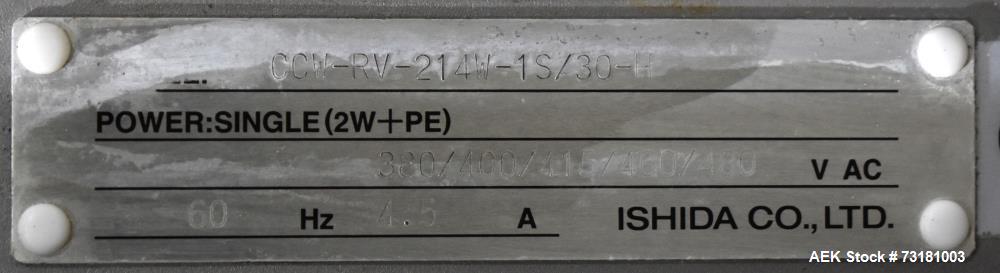 Ishida Combination Scale, Model CCW-RV-214W-1S/30-H