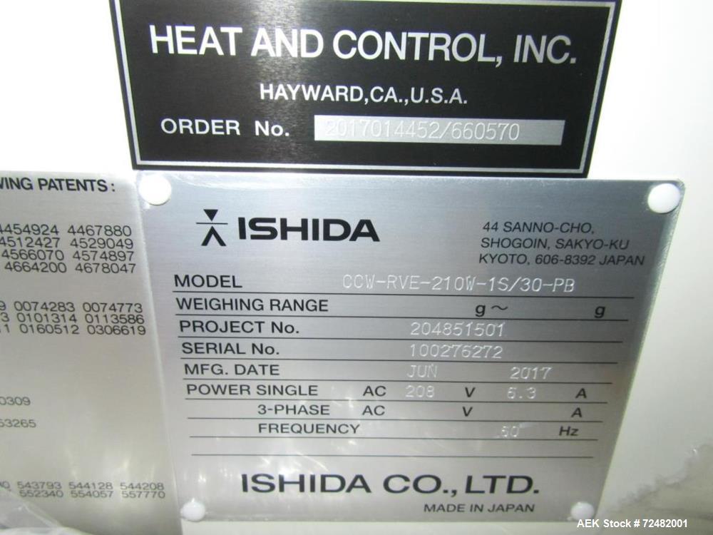 Unused-Ishida Model CCW-RVE-210W-1S 30-PB Stainless Steel Radial Combination Sca
