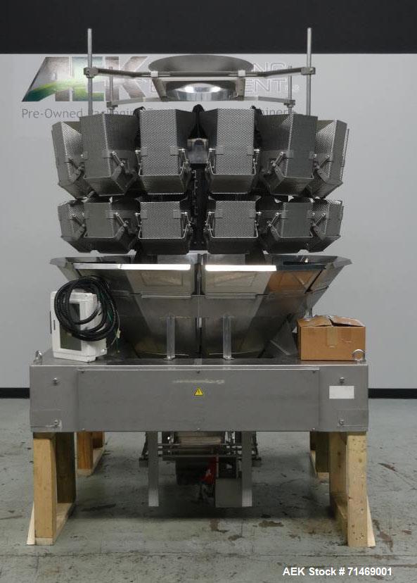 Used Ishida Model CCW-RZ-214W-S/60-WP Dimpled Bucket 14 Head Combination Scale