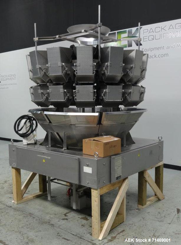 Used Ishida Model CCW-RZ-214W-S/60-WP Dimpled Bucket 14 Head Combination Scale