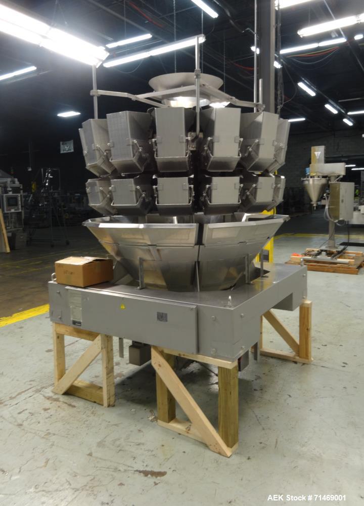 Used Ishida Model CCW-RZ-214W-S/60-WP Dimpled Bucket 14 Head Combination Scale