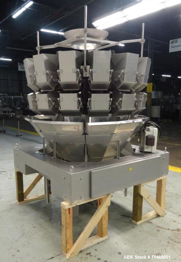 Used Ishida Model CCW-RZ-214W-S/60-WP Dimpled Bucket 14 Head Combination Scale