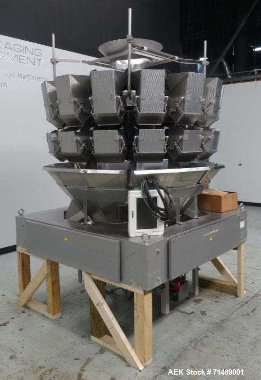 Used Ishida Model CCW-RZ-214W-S/60-WP Dimpled Bucket 14 Head Combination Scale
