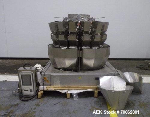Used Ishida 16 Head Multi-Purpose Weigher, Model CCW-Z-216B-D/30-WP, Stainless Steel Contact Parts. Designed for different weights of up to four products simultaneously, for discharge into the same p...