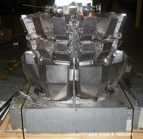 Used Ishida 16 Head Multi-Purpose Weigher, Model CCW-Z-216B-D/30-WP, Stainless Steel Contact Parts. Designed for different weights of up to four products simultaneously, for discharge into the same p...