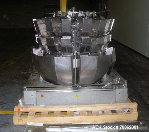 Used Ishida 16 Head Multi-Purpose Weigher, Model CCW-Z-216B-D/30-WP, Stainless Steel Contact Parts. Designed for different weights of up to four products simultaneously, for discharge into the same p...