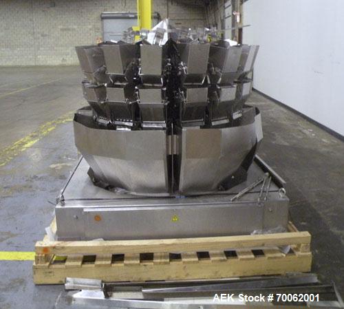 Used Ishida 16 Head Multi-Purpose Weigher, Model CCW-Z-216B-D/30-WP, Stainless Steel Contact Parts. Designed for different weights of up to four products simultaneously, for discharge into the same p...