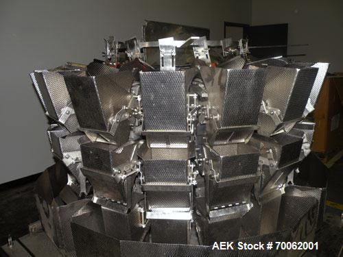 Used Ishida 16 Head Multi-Purpose Weigher, Model CCW-Z-216B-D/30-WP, Stainless Steel Contact Parts. Designed for different weights of up to four products simultaneously, for discharge into the same p...