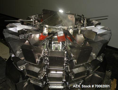 Used Ishida 16 Head Multi-Purpose Weigher, Model CCW-Z-216B-D/30-WP, Stainless Steel Contact Parts. Designed for different weights of up to four products simultaneously, for discharge into the same p...