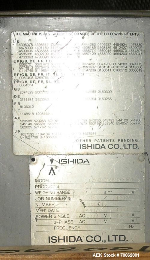 Used Ishida 16 Head Multi-Purpose Weigher, Model CCW-Z-216B-D/30-WP, Stainless Steel Contact Parts. Designed for different weights of up to four products simultaneously, for discharge into the same p...