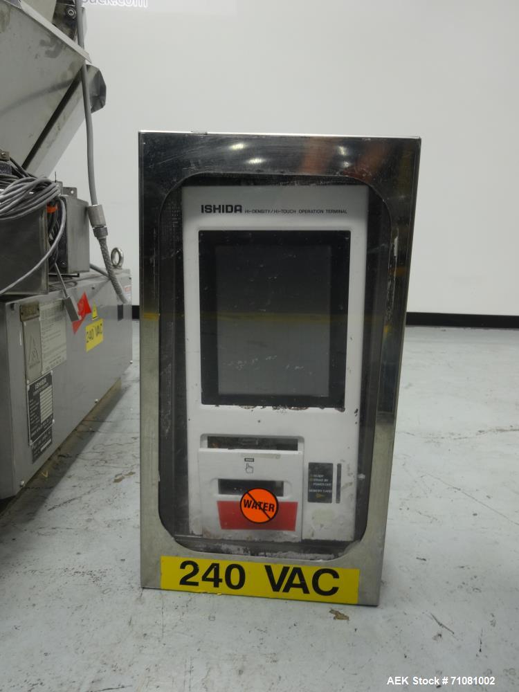 Used Ishida 16 Head Computer Weigher, Model CCW-Z-216W-S/20-WP, Serial 19102, Year 1992.  208 Volt, 60 hz, 10.9 amps, stainless steel contact parts.  Smooth buckets.
