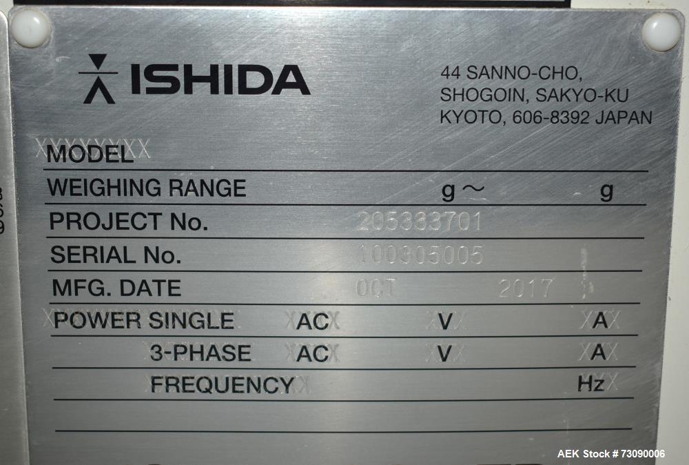 Used Ishida Model RVE-216B-1D/30-PB 16 head smooth bucket combination scale, 3000 liter buckets, booster hoppers, booster buckets with dual discharge