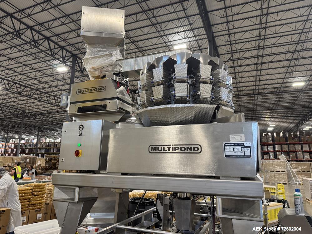 Used Multipond MP-14-1000-400-H-UL 14-Head Radial Combination Net Weigh Scale