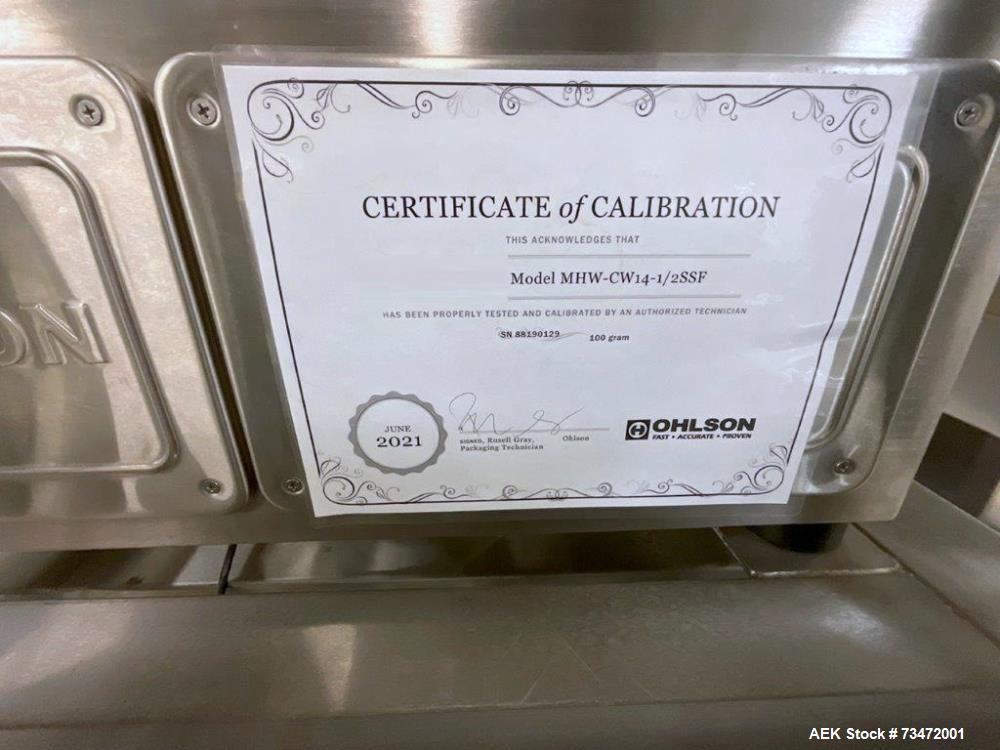 Used Ohlson Combination System – Multihead Weigher, Hopper, Elevator, Check Weigher