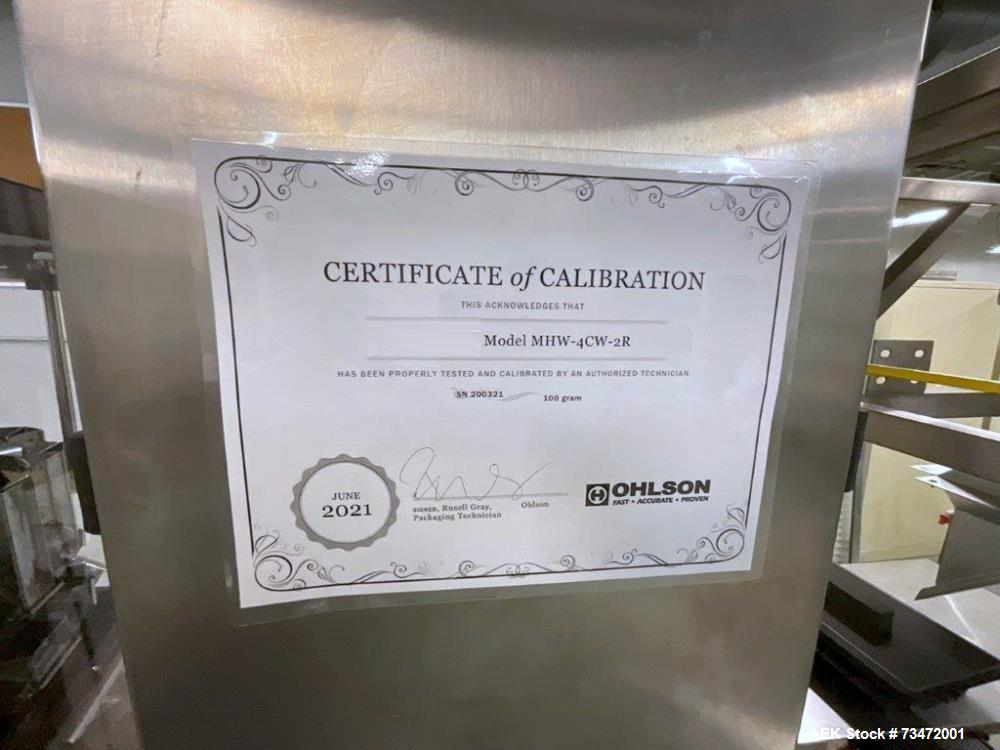 Used Ohlson Combination System – Multihead Weigher, Hopper, Elevator, Check Weigher