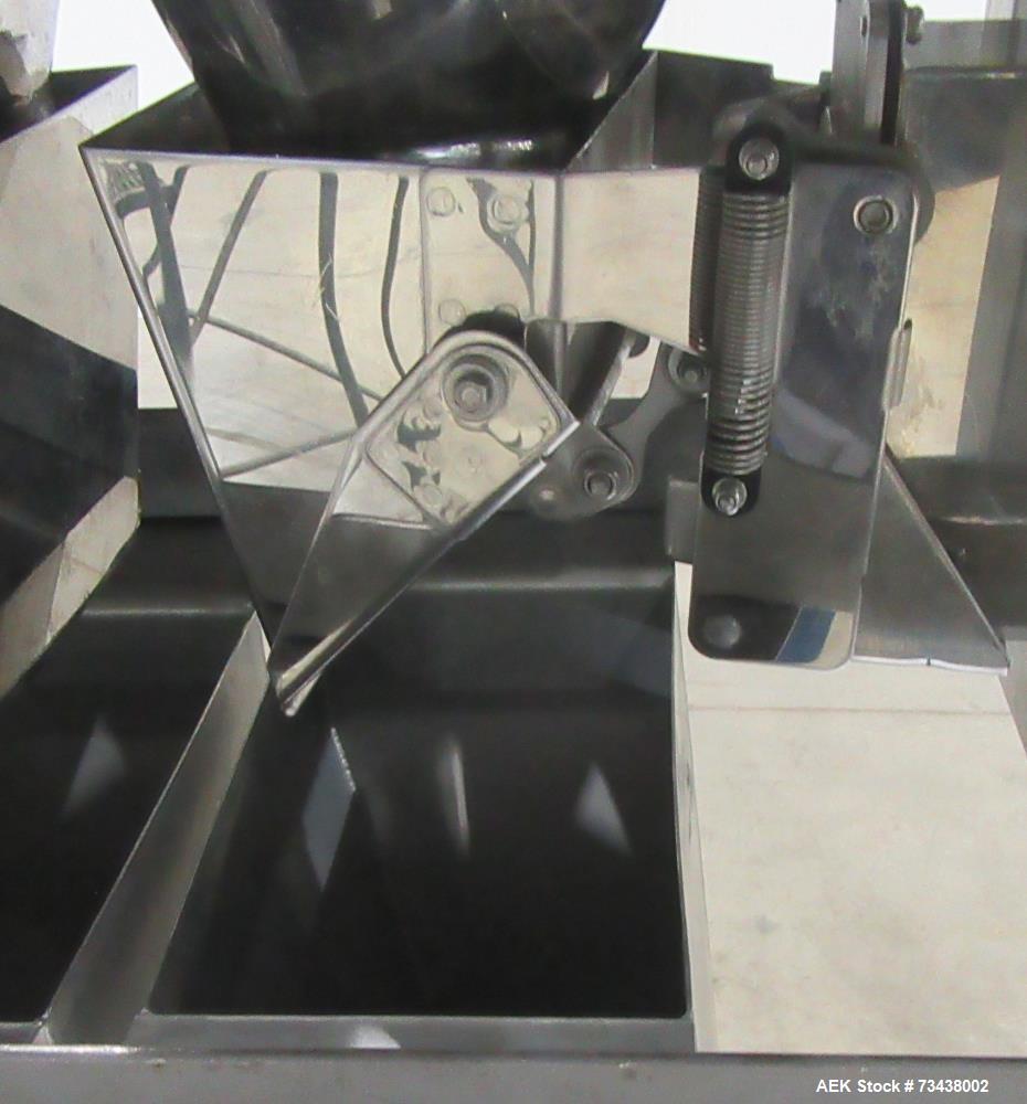 Used Ohlson Model MHW24F 24 Head Combination Scale. Stainless steel construction. Approximate 1.3 liter smooth buckets. Approximate maximum speeds up to 240 bags/min. Approximate weight range 15 - 30...