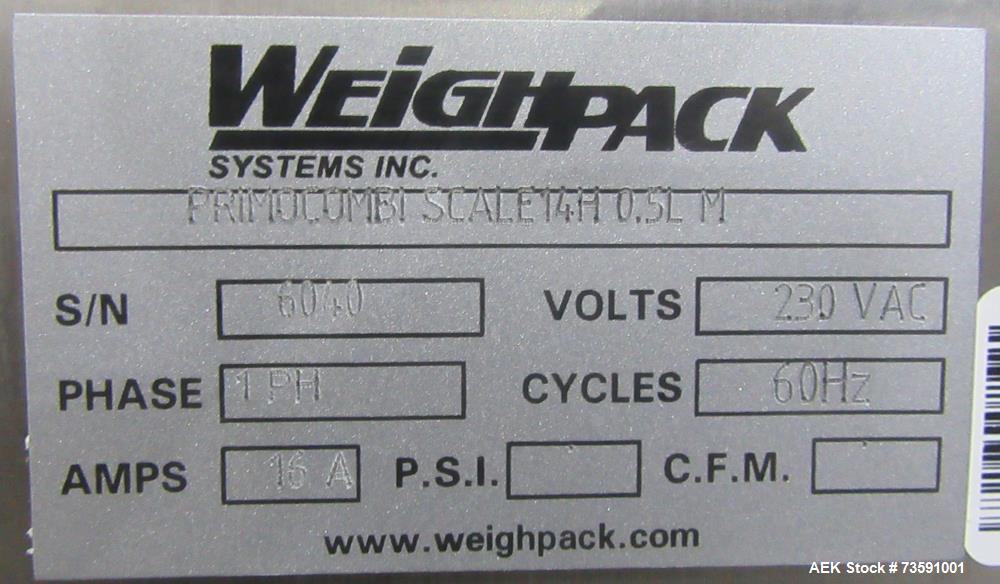Unused Weighpack Primo Combi 14-Head Combination Scale | High-Speed Precision We