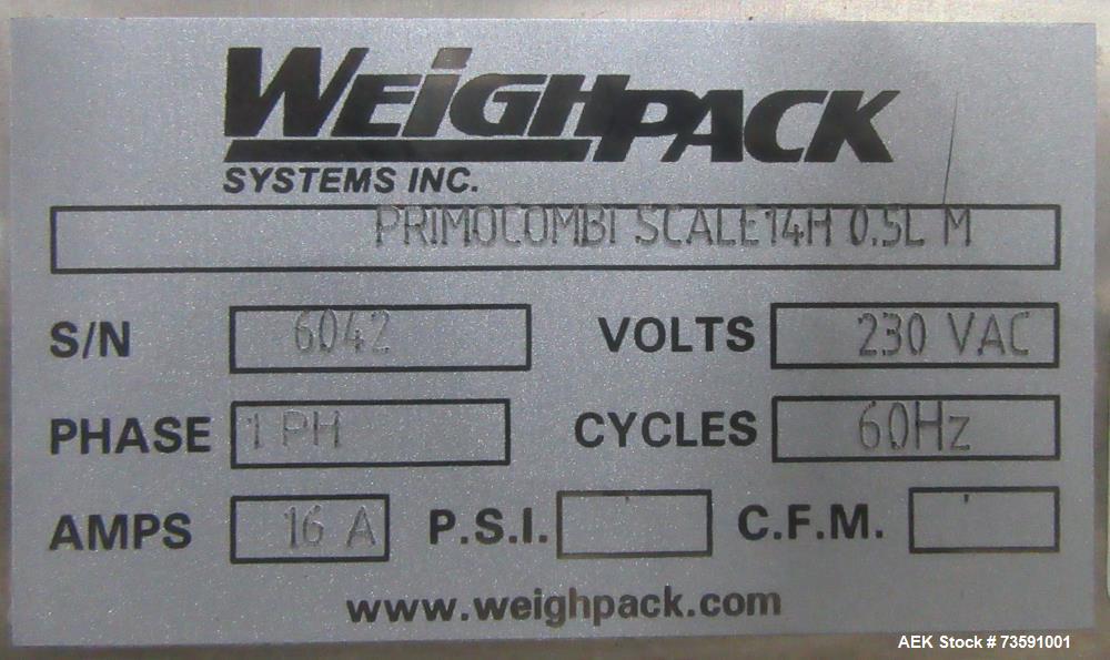 Unused Weighpack Primo Combi 14-Head Combination Scale | High-Speed Precision We