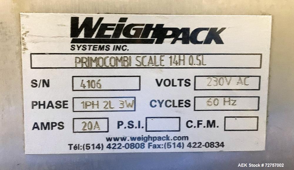 Used Weighpack PrimoCombi 14 Head 0.5L Multi-Head Weigher