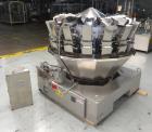 Used Ishida 16 Head Computer Weigher, Model CCW-Z-216W-S/20-WP, Serial 19102, Year 1992.  208 Volt, 60 hz, 10.9 amps, stainless steel contact parts.  Smooth buckets.