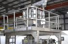 Used Ohlson Model 14-2C-18F Radial Combination Scale and Platform. 14-Dimple buckets. Weighing range approcimate 10 - 3000g. Max cycle speed 130 WPM. Has Syntron BF-2-B magnetic feeder. Serial# 88160...