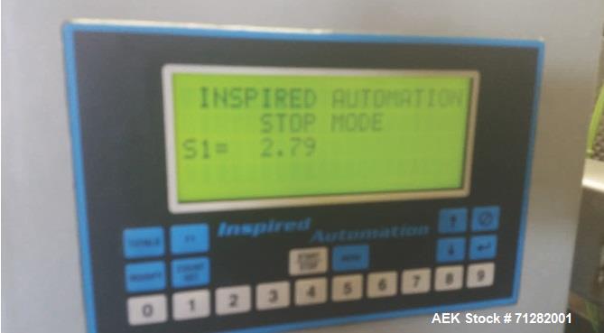 Used Inspired Automation Packaging Systems Weigh Fill Machine. Syntron Magnetic Feeder - Model F-010-B. Manufactured 2001.