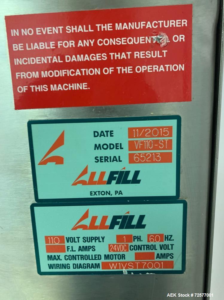 Used All Fill Model VF110-ST Single Lane volumetric Scale Filler