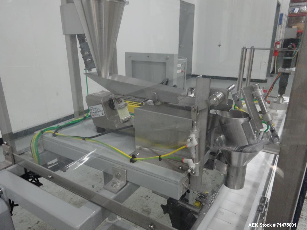 Used Actionpac Linear Scale Container Filler. Model MICRO109CL/I