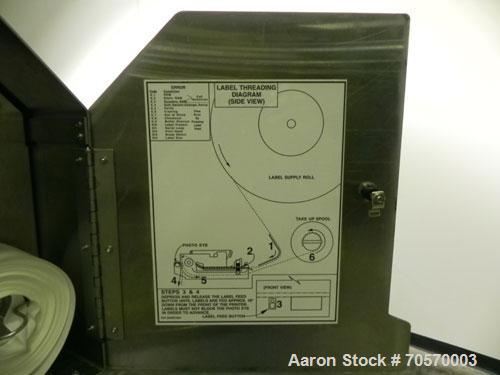 Used Mettler-Toledo Model 662 StepSaver Manual Weigh-Wrap Center. Consists of a SmartTouch Readout, model 8270 scale, stainless steel platform, capacity 50 x .01 pounds, model 317 label printer, labe...