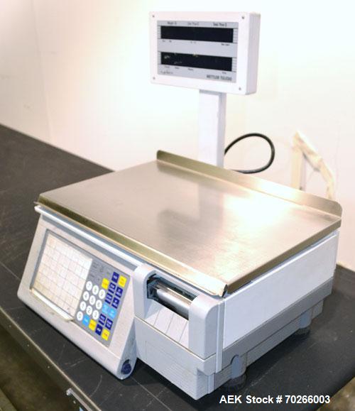 Used Mettler-Toledo Stand Alone Scale, Model 8450. Maximum capacity 30 pounds, readability 0.01 pounds. 17-3/4’’ X 11’’ Stainless steel platform. Digital readout with printer.