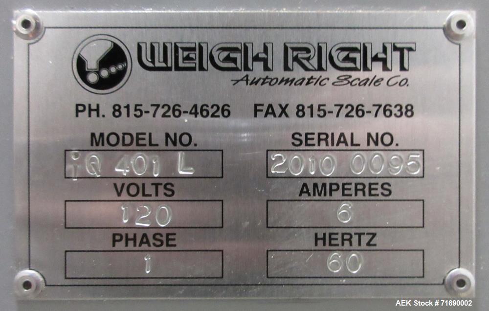 Used Weigh Right Model IQ Shuttle Single Head Scale