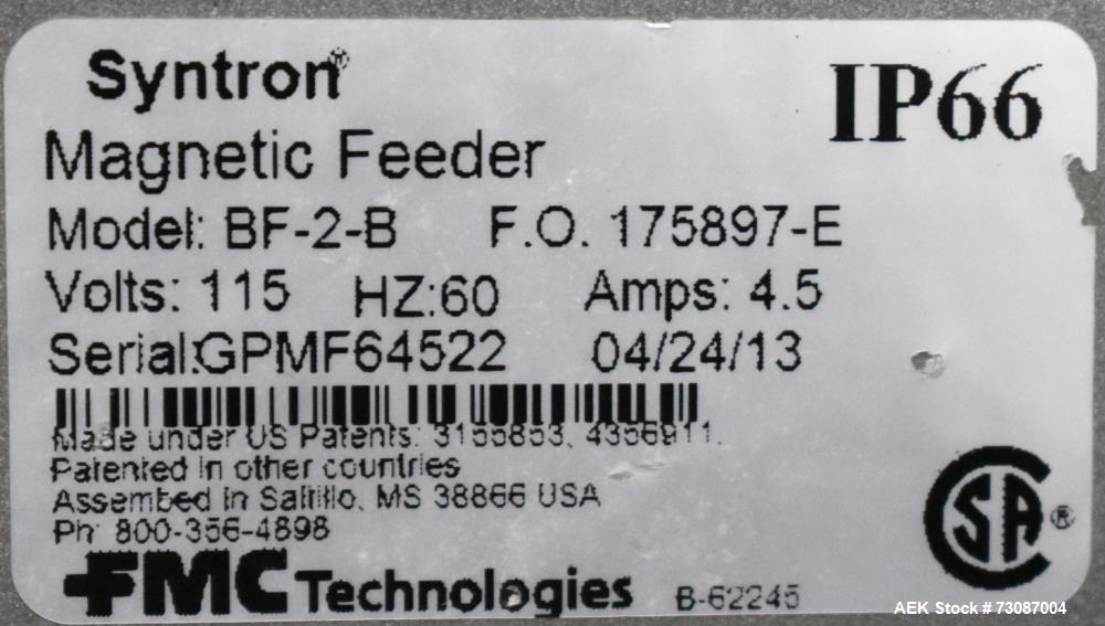 Gebraucht - Wiegen Sie das richtige Modell IQ-SHUTTLE SP Linear Bulk Dribble Scale. Einfülltrichter mit Syntron Modell BF-2-...