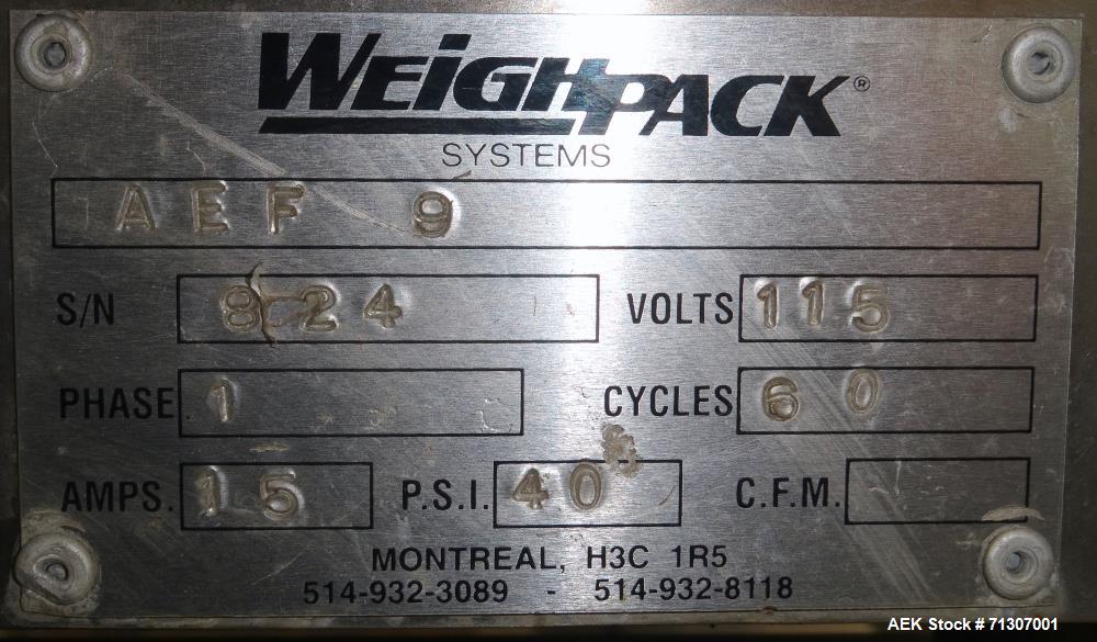 Used WeighPack Systems Model AEF 7 Linear Bucket Scale