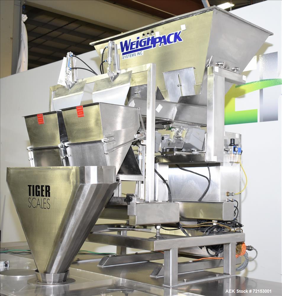 Used- Weighpack Primo Linear V-9-2L/1F Linear Scale Filler.