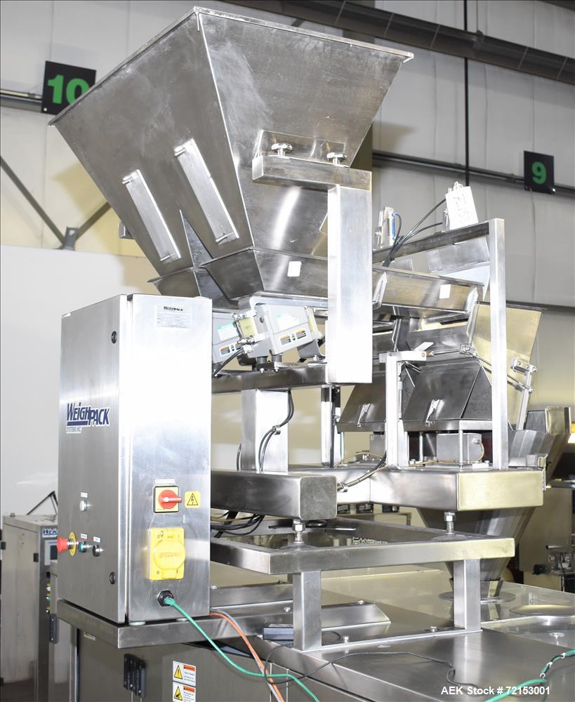 Used- Weighpack Primo Linear V-9-2L/1F Linear Scale Filler.