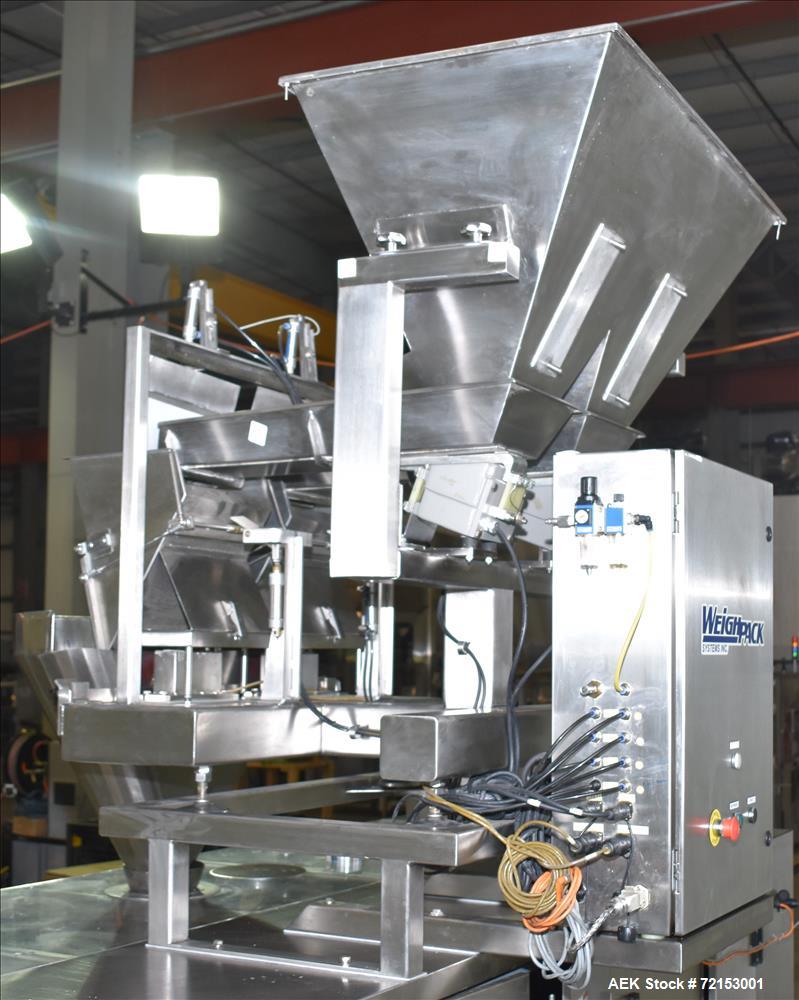 Used- Weighpack Primo Linear V-9-2L/1F Linear Scale Filler.