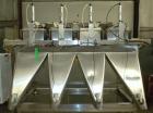 Used Weigh Right PMB-4 net weigher is a four-head scale offering speeds up to 40 fills per minute. Approximately 3-1/2
