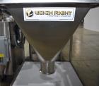 Used- Weigh Right Model IQ-SHUTTLE SP Linear Bulk Dribble Scale. Infeed hopper with Syntron model BF-2-B magnetic feeder. Fe...