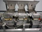 Used Weigh Right PMB-3 Net Weigh Scale System. Capable of speeds up to 45 containers per minute (Depending on product and fill volume). Fill volume range: 3 - 10 lbs, with accuracy of 0 - 0.01 lbs. (...