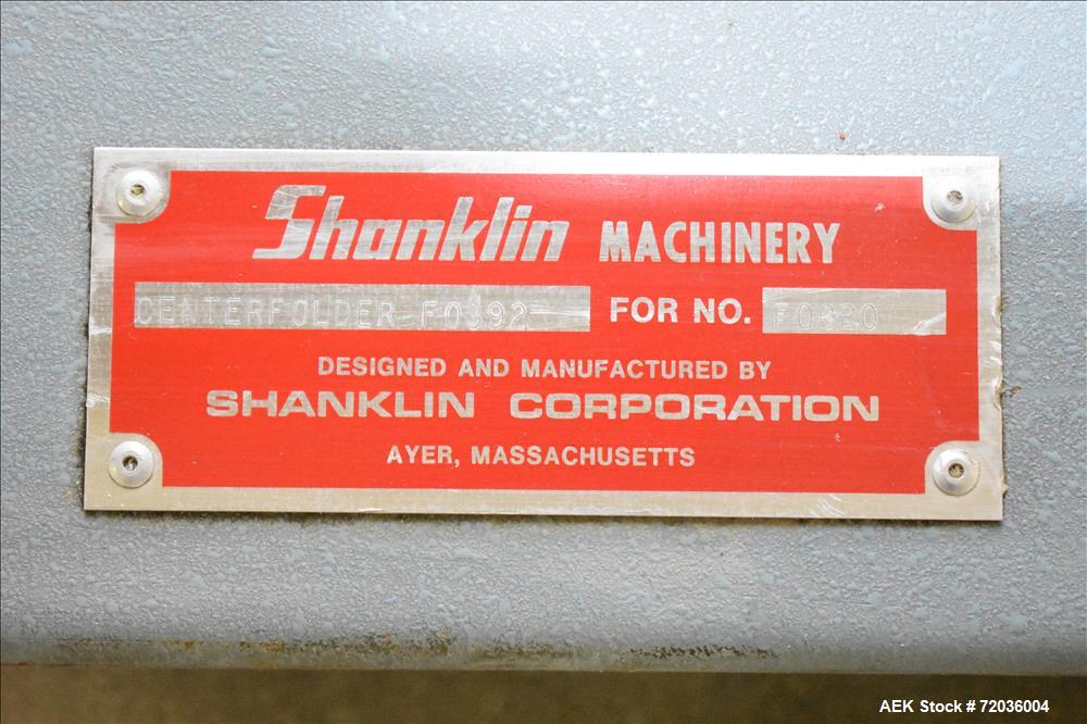Used Shanklin Model FO-392 Centerfolder