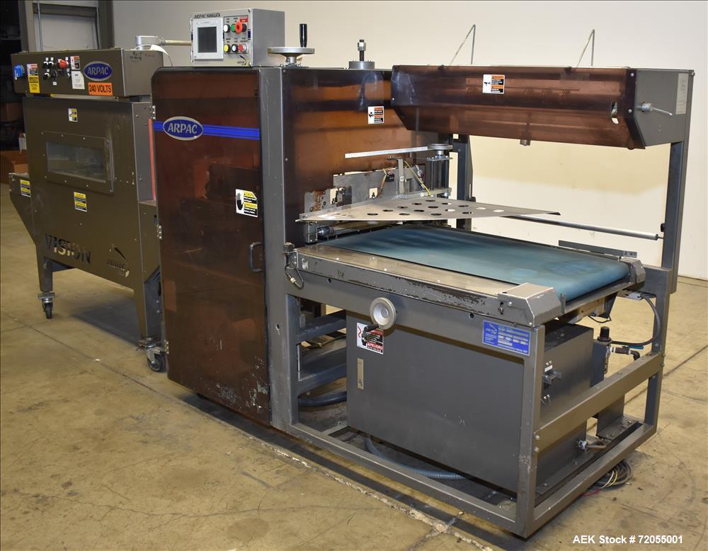 Used Arpac Hanagata Model L-26 Automatic L-Bar Sealer. Includes Arpac Vision He